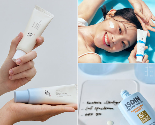Best Sunscreen for Oily Skin ☀️ Lightweight SPF That Won't Feel Greasy 𖹭.ᐟ cover photo collage