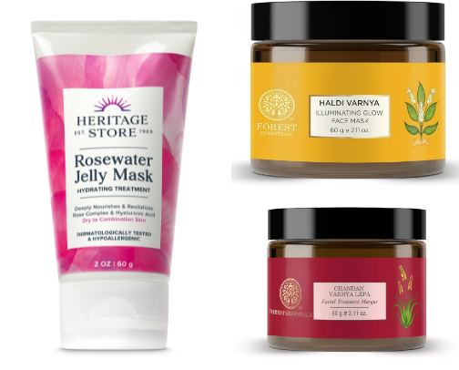 Face masks, scrubs, toners, and devices I use bi-weekly for glowing skin ✨ cover photo collage