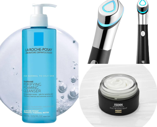 Skincare: from drugstore to high end cover photo collage