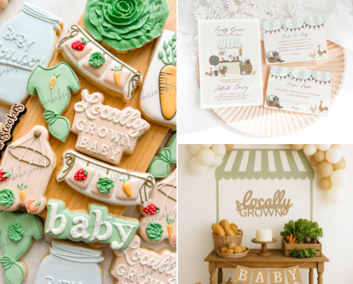 Green Farmers Market Party cover photo collage