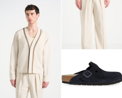 Cardigan with Contrast Placket outfit inspo cover photo collage