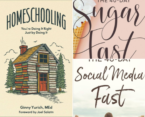 Homeschool books cover photo collage