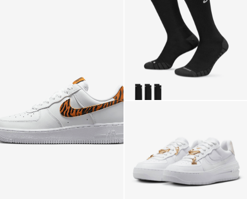 Women's sneakers and sporstwear cover photo collage