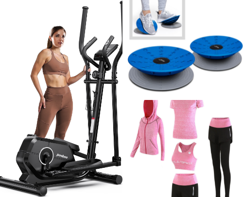 Exercise & Fitness Equipment for Home & Gym workouts cover photo collage
