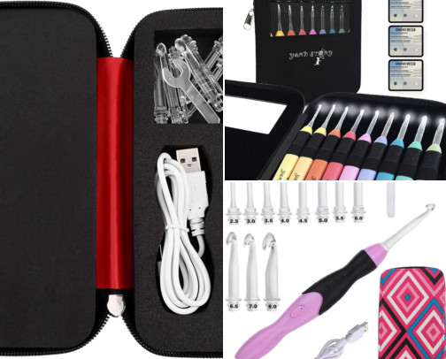 Light-Up Crochet Hooks cover photo collage