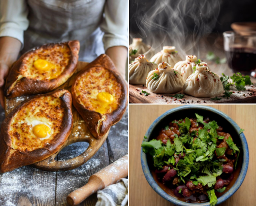 ✨️my TOP 5 food in georgia✨️ cover photo collage
