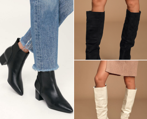 Sepatu bot wanita cover photo collage