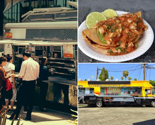 Reporting live from Los Angeles, CA: The food trucks actual Angelenos won’t shut up about (tourists stay eating at The Cheesecake Factory) 😏 cover photo collage