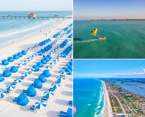 Florida Getaways: Sunshine, Seashells & Storybook Stops cover photo collage