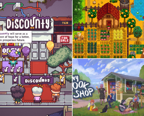 Some of my favorite cozy games cover photo collage