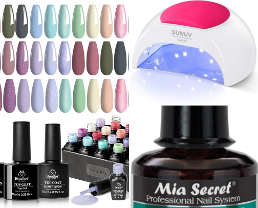 My At-Home Gel Nail Favorites (Beginner Friendly!) cover photo collage