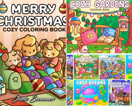 The TOP coloring books creators are coloring in cover photo collage