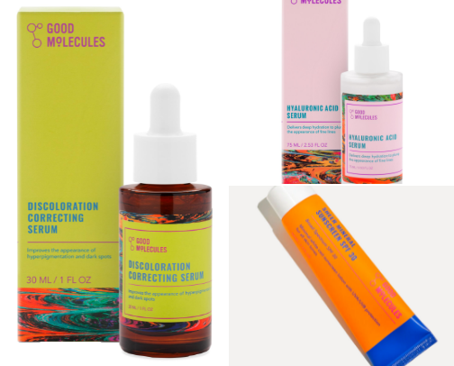 Current skincare items I love (I had really bad clogged pores/fungal acne and dark spots) cover photo collage