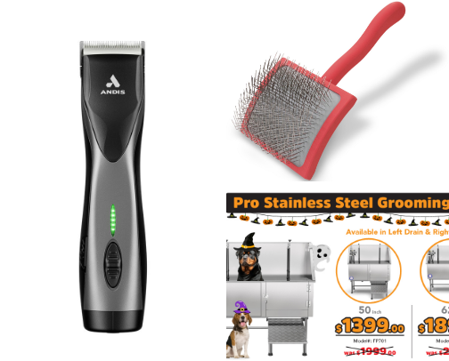 Pet Grooming Supplies cover photo collage