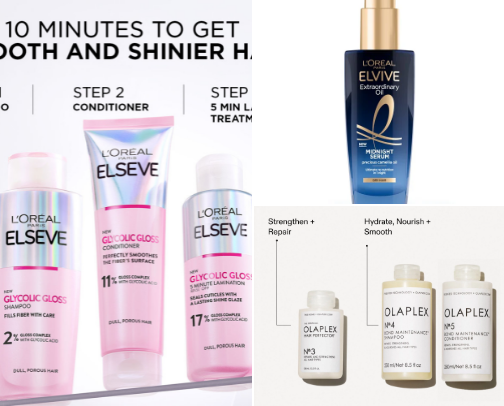 My favorite products for hair care 🩷 cover photo collage