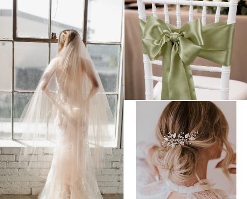Champagne & Sage Green Wedding Collection | Elegant Essentials for a Timeless Celebration cover photo collage