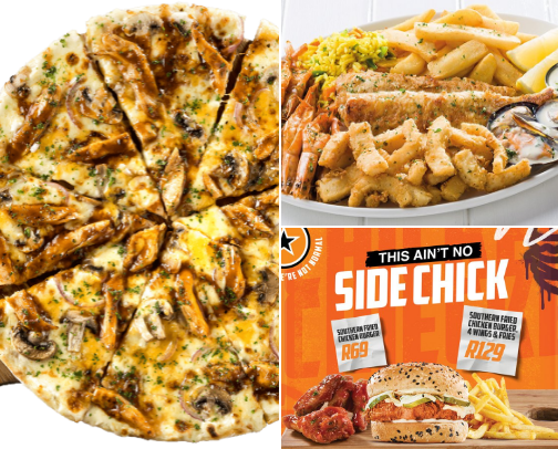 Fast food cover photo collage