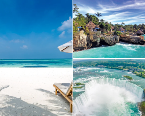 Vacation apps cover photo collage