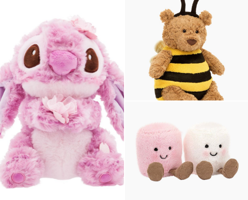 Huggable plushies to comfort you that look and feel pretty🧸🩷 cover photo collage
