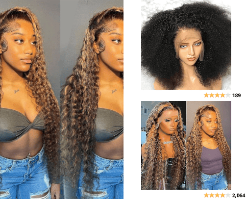 Best human hair lace wigs cover photo collage