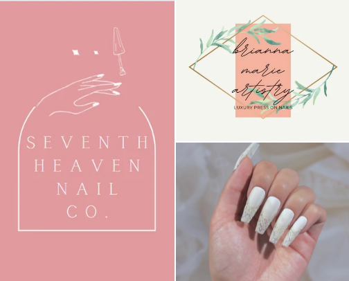 Ashley's press-on nail cover photo collage