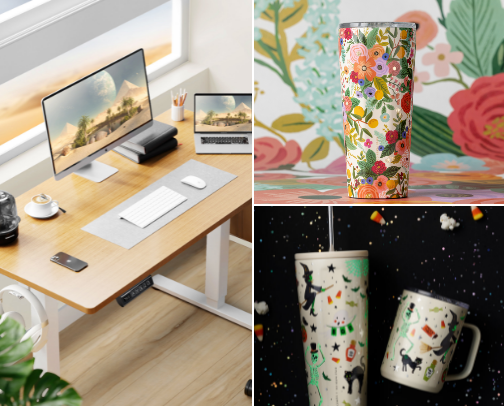 Desk Essentials for a Productive Cozy Office cover photo collage