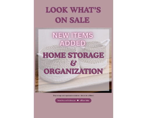 NEW ITEMS ADDED! Look What's On Sale - Storage & Organization cover photo collage