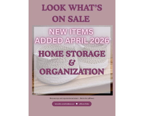 NEW ITEMS ADDED! Look What's On Sale - Storage & Organization cover photo collage