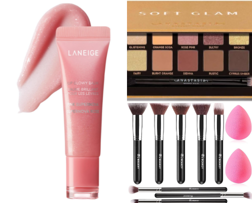 Beauty items cover photo collage