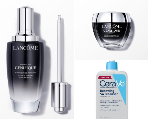 Favorite skincare recs cover photo collage