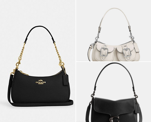 Coach shoulder bags cover photo collage