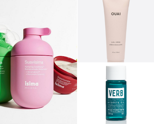 Curly hair products 🌀🫧✨ cover photo collage