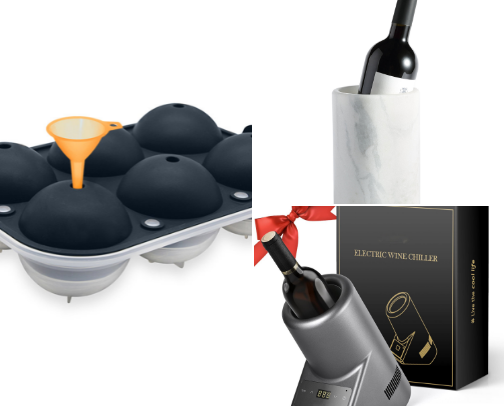 Ice Cube Molds and Chilling Tools cover photo collage