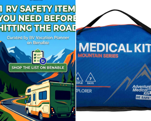 Essential RV Safety Gear for First Time and Long Time RVers cover photo collage