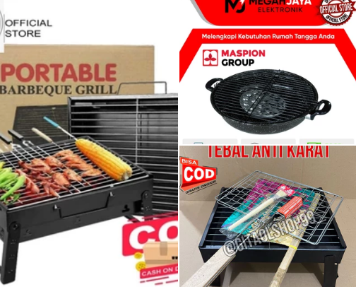 Alat BBQ untuk tahun baru cover photo collage