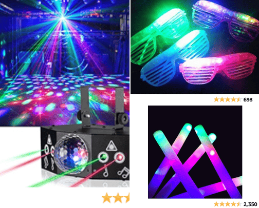 Neon Party cover photo collage