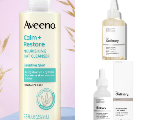 Face skincare cover photo collage