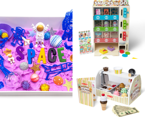 Kids toys cover photo collage