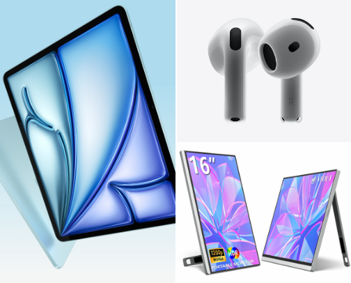 Tech and gadgets cover photo collage