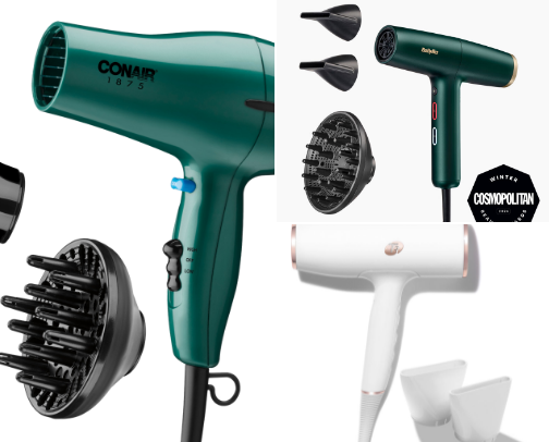 8 Beautiful Travel Hair Dryers for Curly Hair cover photo collage