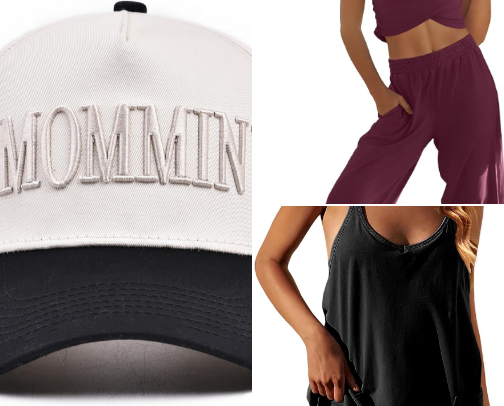 Outfits and accessories for a hot mom summer cover photo collage