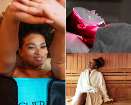 HYYGE - at home sauna care cover photo collage