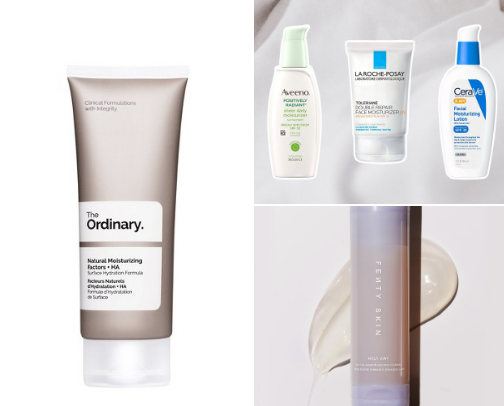 Skin products and beauty cover photo collage