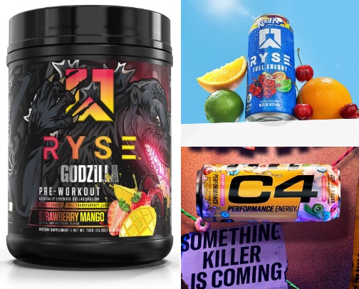 Pre workout/Energy drinks cover photo collage