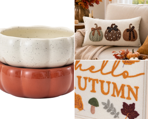 Home fall decorations cover photo collage