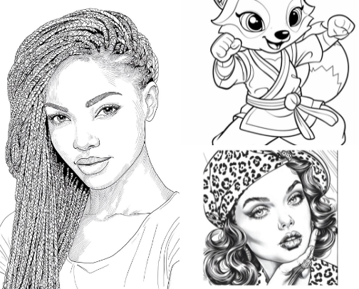 Coloring Books cover photo collage