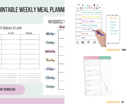 Meal Planning cover photo collage