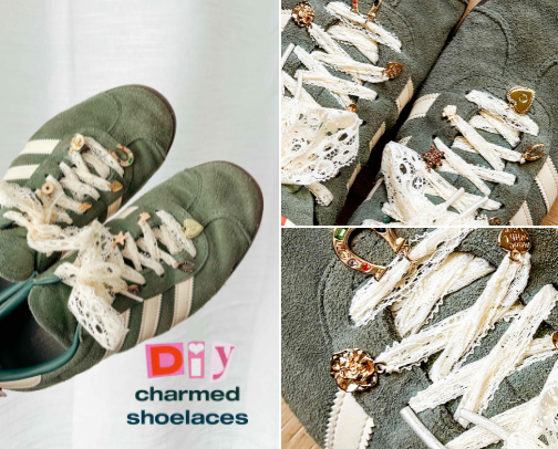 How to upgrade your trainers | ✨ DIY Charm Shoelaces cover photo collage