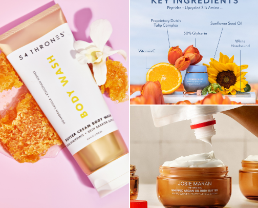 My body care favorites for dry skin cover photo collage