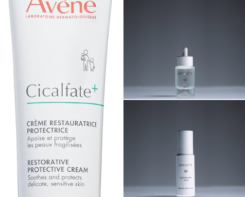 Eczema, Dermatitis, rosacea flare up skincare cover photo collage